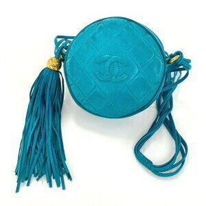 Chanel Tassel Round Shoulder Bag Blue